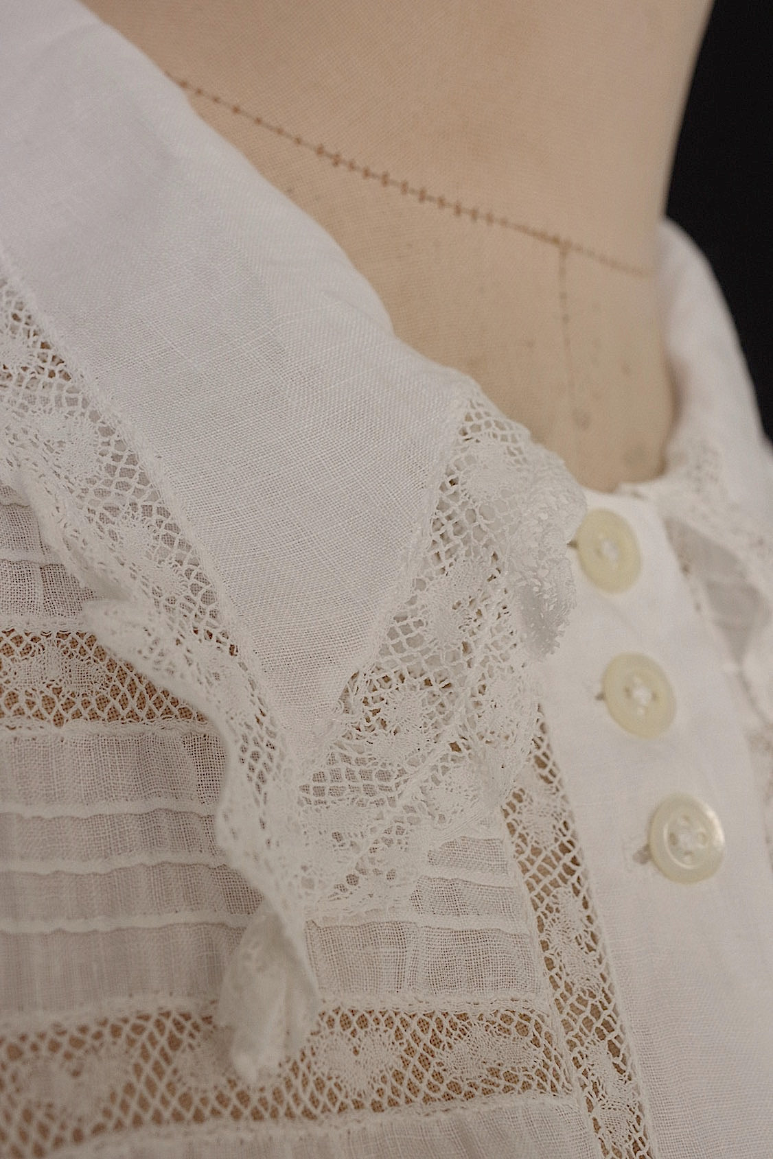 アンティーク古着　vêtement antique アンティークレースブラウス .FR a l'epoque