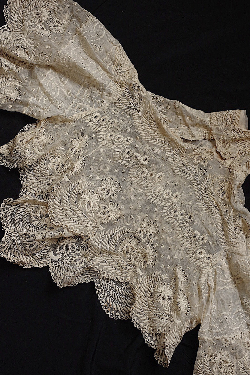 アンティークレース　dentelle antique アンティークレース　刺繍ケープ .FR a l'epoque