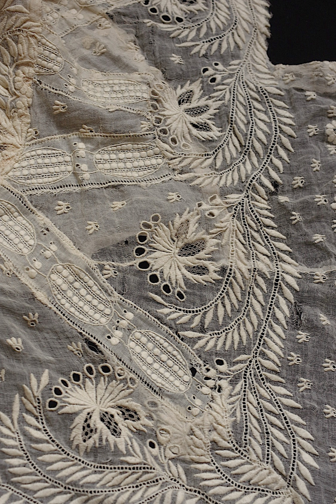 アンティークレース　dentelle antique アンティークレース　刺繍ケープ .FR a l'epoque