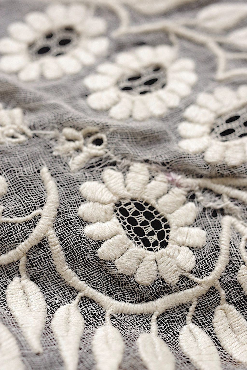 アンティークレース　dentelle antique アンティークレース　刺繍ケープ .FR a l'epoque