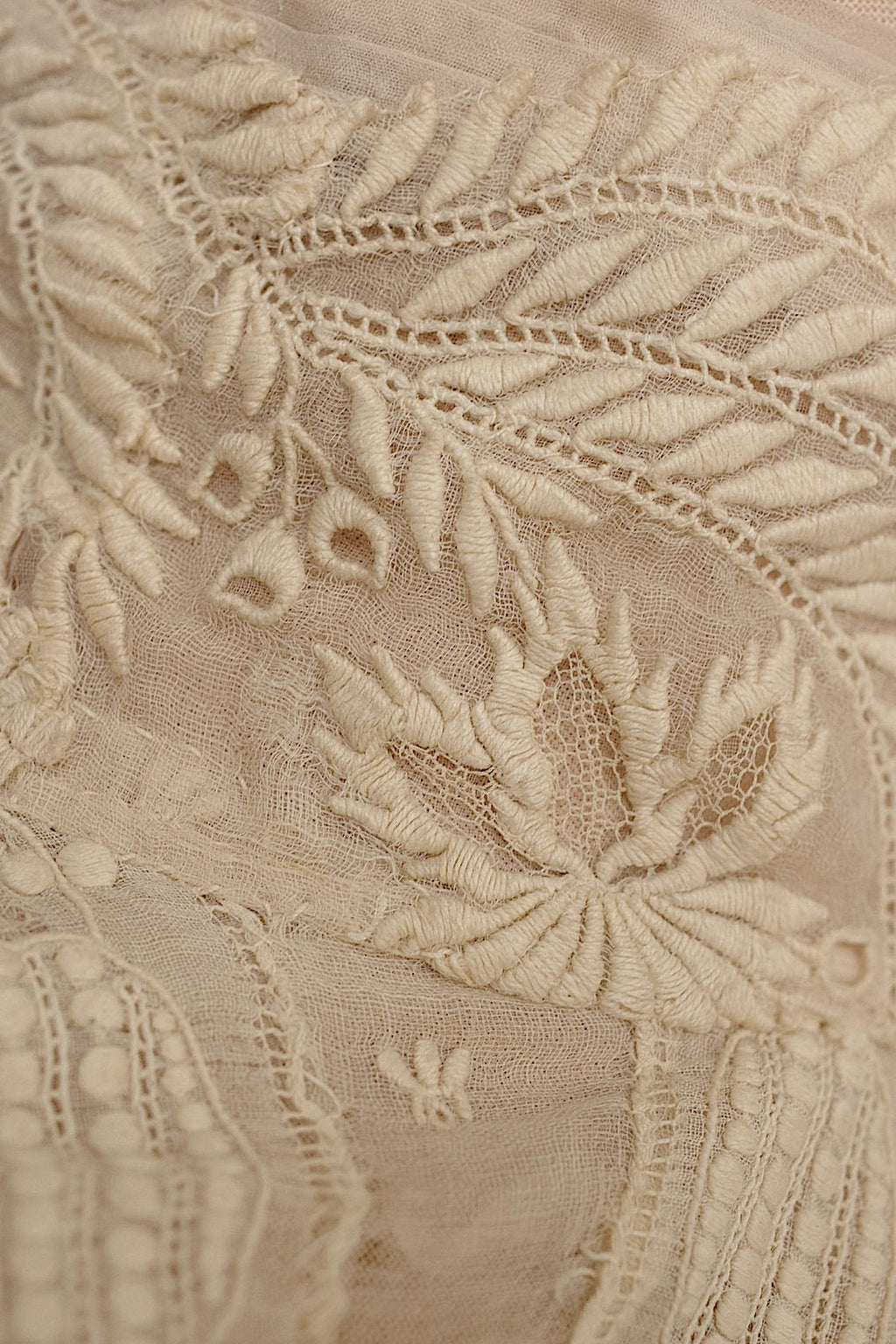 アンティークレース　dentelle antique アンティークレース　刺繍ケープ .FR a l'epoque
