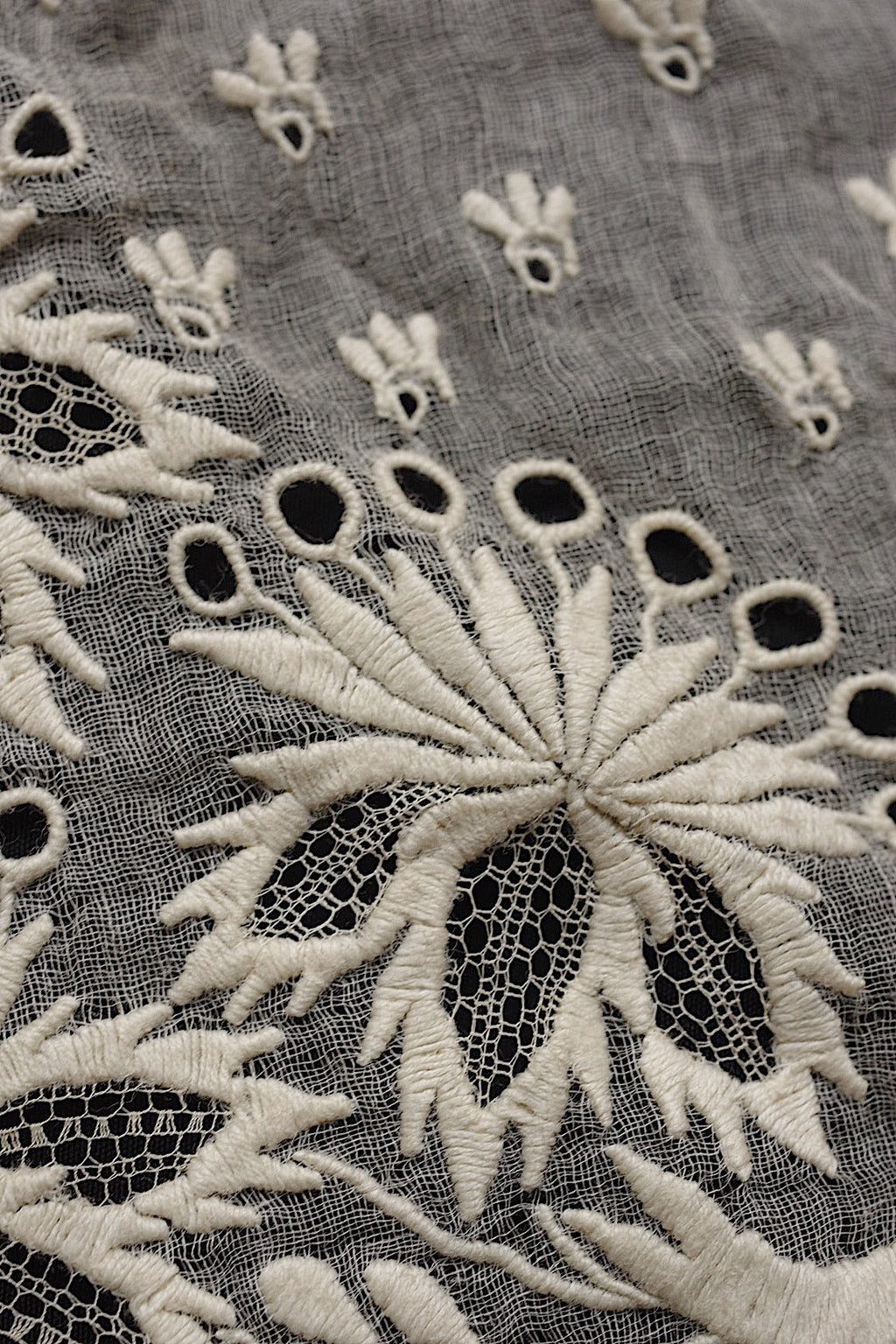 アンティークレース　dentelle antique アンティークレース　刺繍ケープ .FR a l'epoque