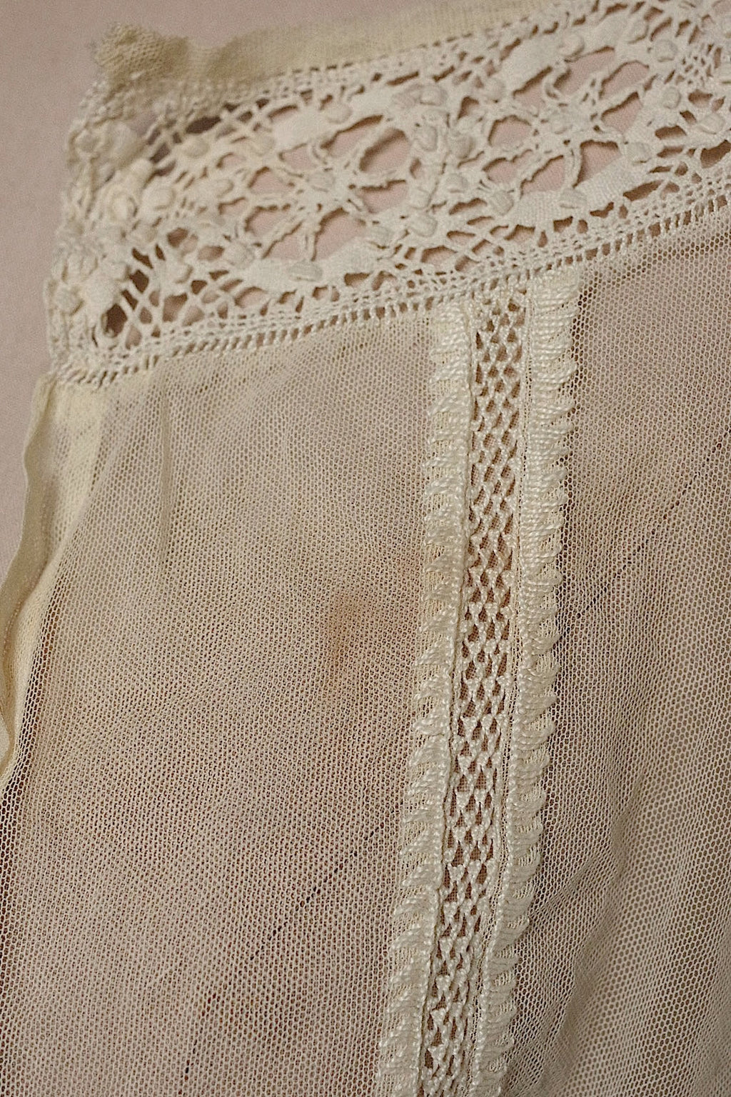 アンティーク古着　cosage antique アンティークレース petit top チュール .FR a l'epoque