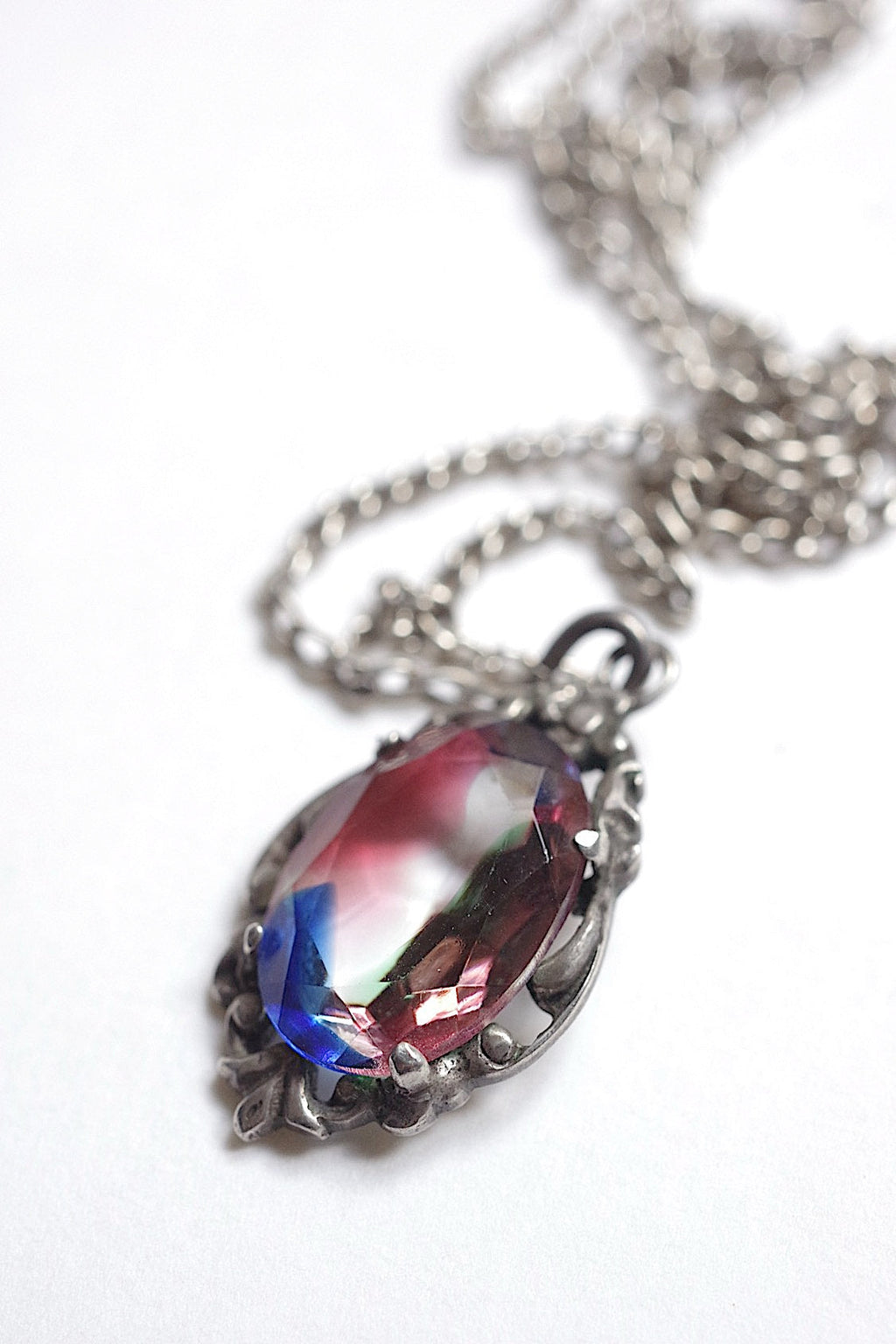 アンティークアクセサリー　collier antique アンティーク　アイリスガラス .FR a l'epoque