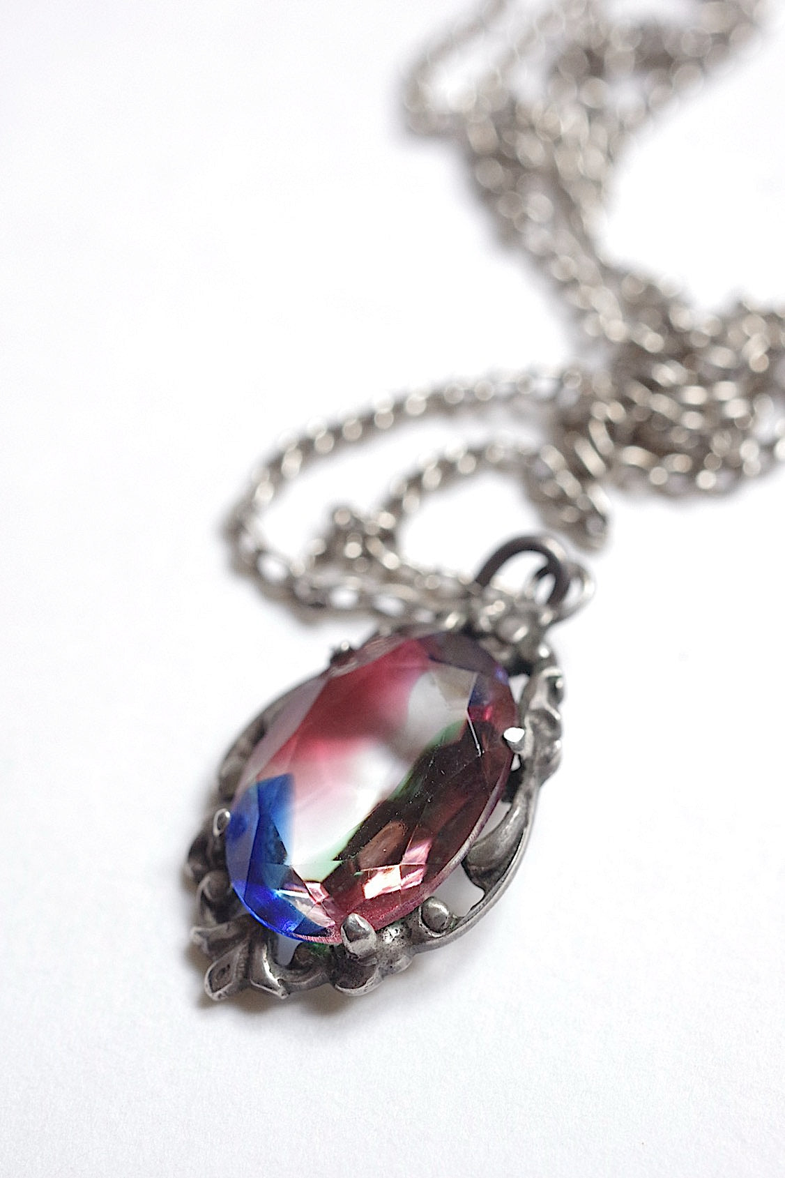 アンティークアクセサリー　collier antique アンティーク　アイリスガラス .FR a l'epoque