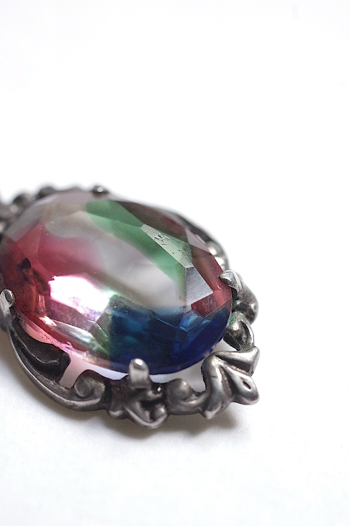 アンティークアクセサリー　collier antique アンティーク　アイリスガラス .FR a l'epoque
