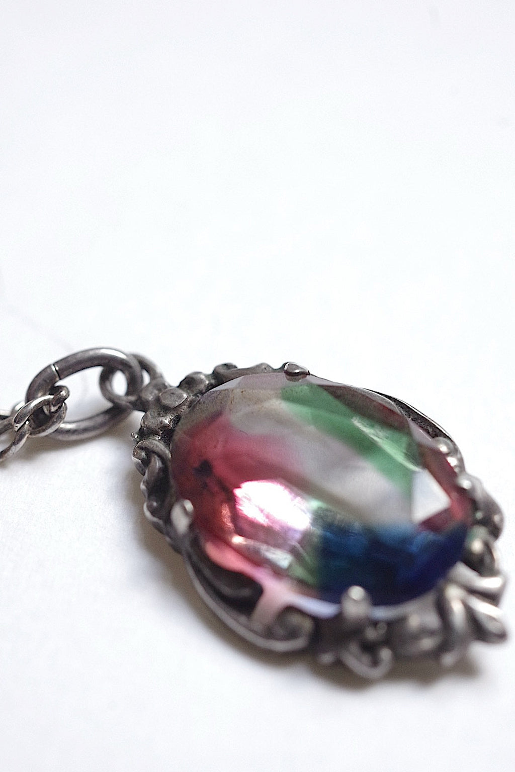 アンティークアクセサリー　collier antique アンティーク　アイリスガラス .FR a l'epoque