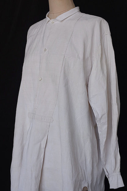 アンティーク古着　vêtement antique アンティークリネンシャツ　グランパ .FR a l'epoque