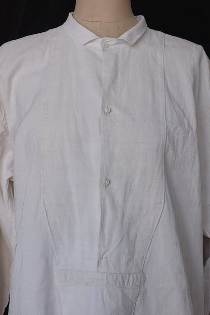 アンティーク古着　vêtement antique アンティークリネンシャツ　グランパ .FR a l'epoque