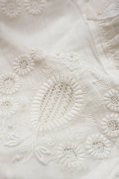 アンティークレース　dentelle antique アンティークレース 刺繍ボネ .FR a l'epoque