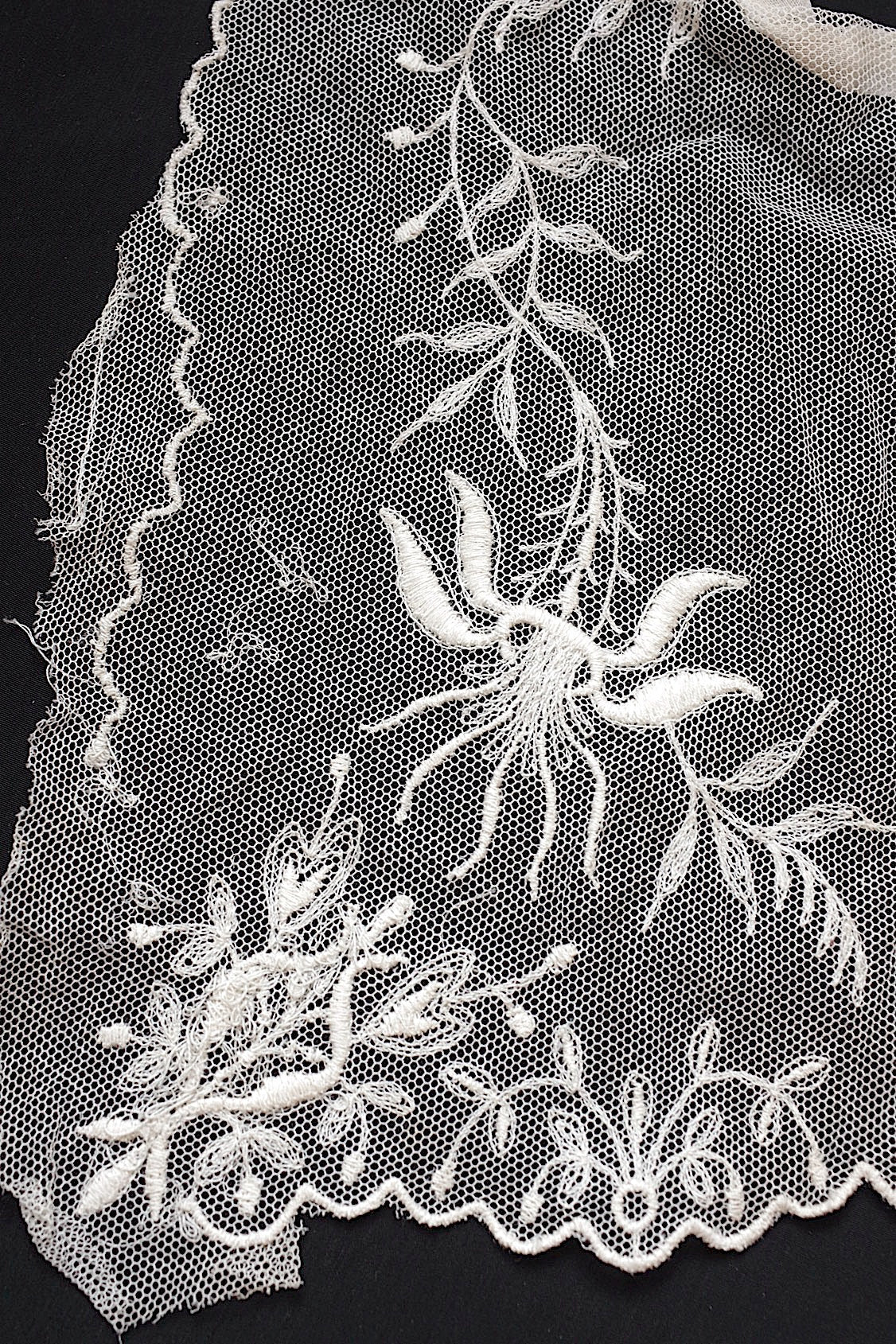アンティークレース　dentelle antique アンティークレース 刺繍　襟lot .FR a l'epoque