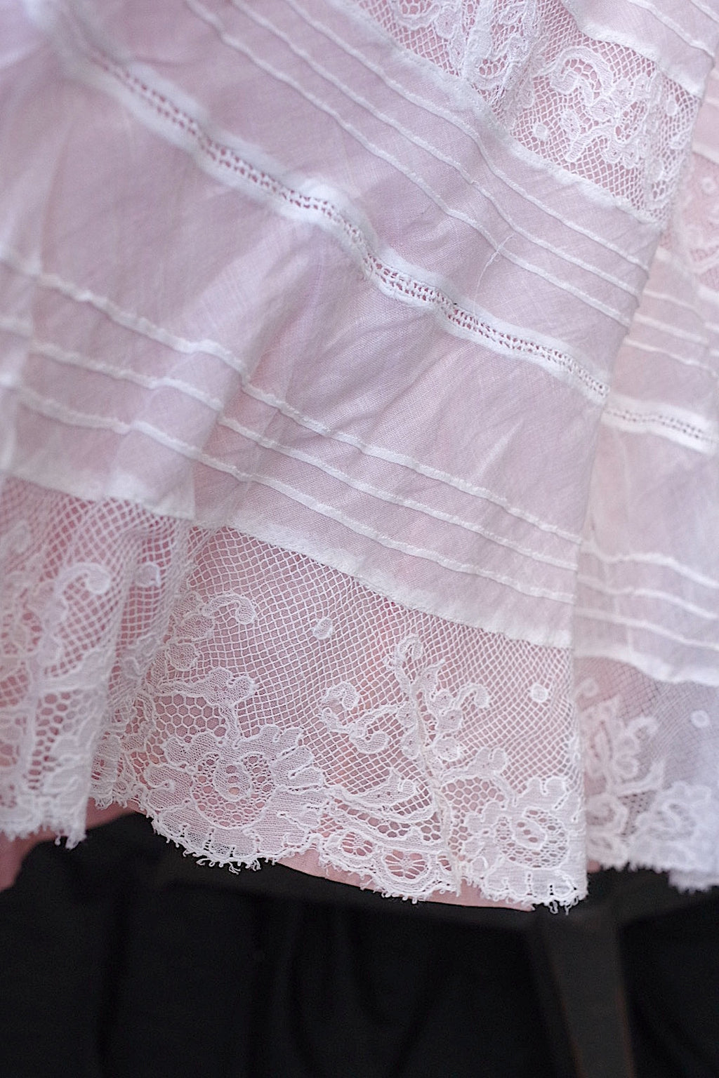 アンティーク古着　vêtement antique アンティークコットンレーススカート 2 .FR a l'epoque