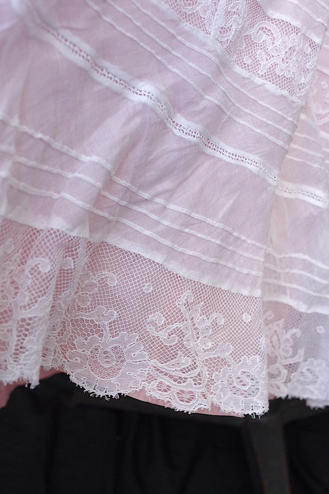 アンティーク古着　vêtement antique アンティークコットンレーススカート 2 .FR a l'epoque