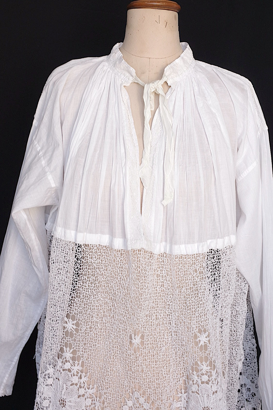 アンティーク古着　vêtement antique アンティーク教会チュニック　surplis2 .FR a l'epoque