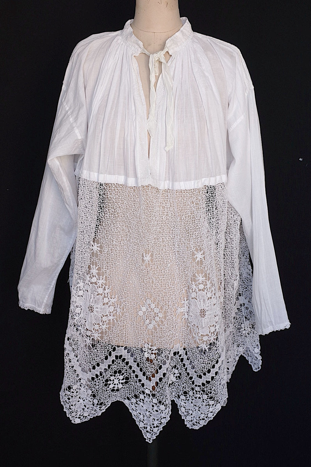 アンティーク古着　vêtement antique アンティーク教会チュニック　surplis2 .FR a l'epoque