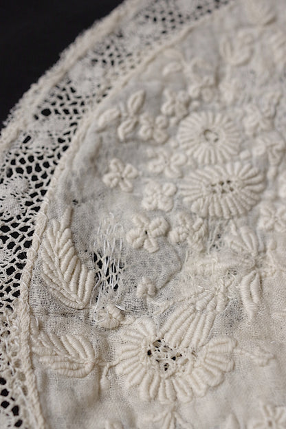 アンティークレース　dentelle antique アンティーク刺繍　３枚　1 .FR a l'epoque