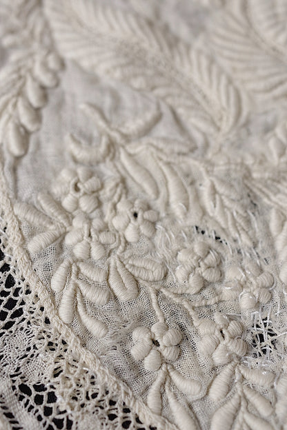 アンティークレース　dentelle antique アンティーク刺繍　３枚　1 .FR a l'epoque