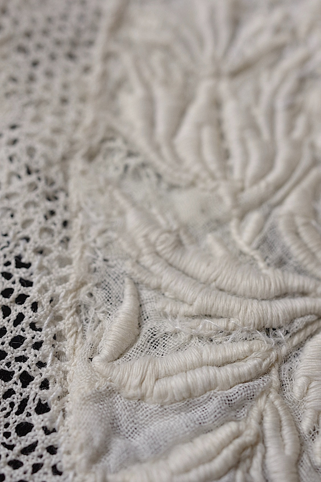 アンティークレース　dentelle antique アンティーク刺繍　３枚　3 .FR a l'epoque