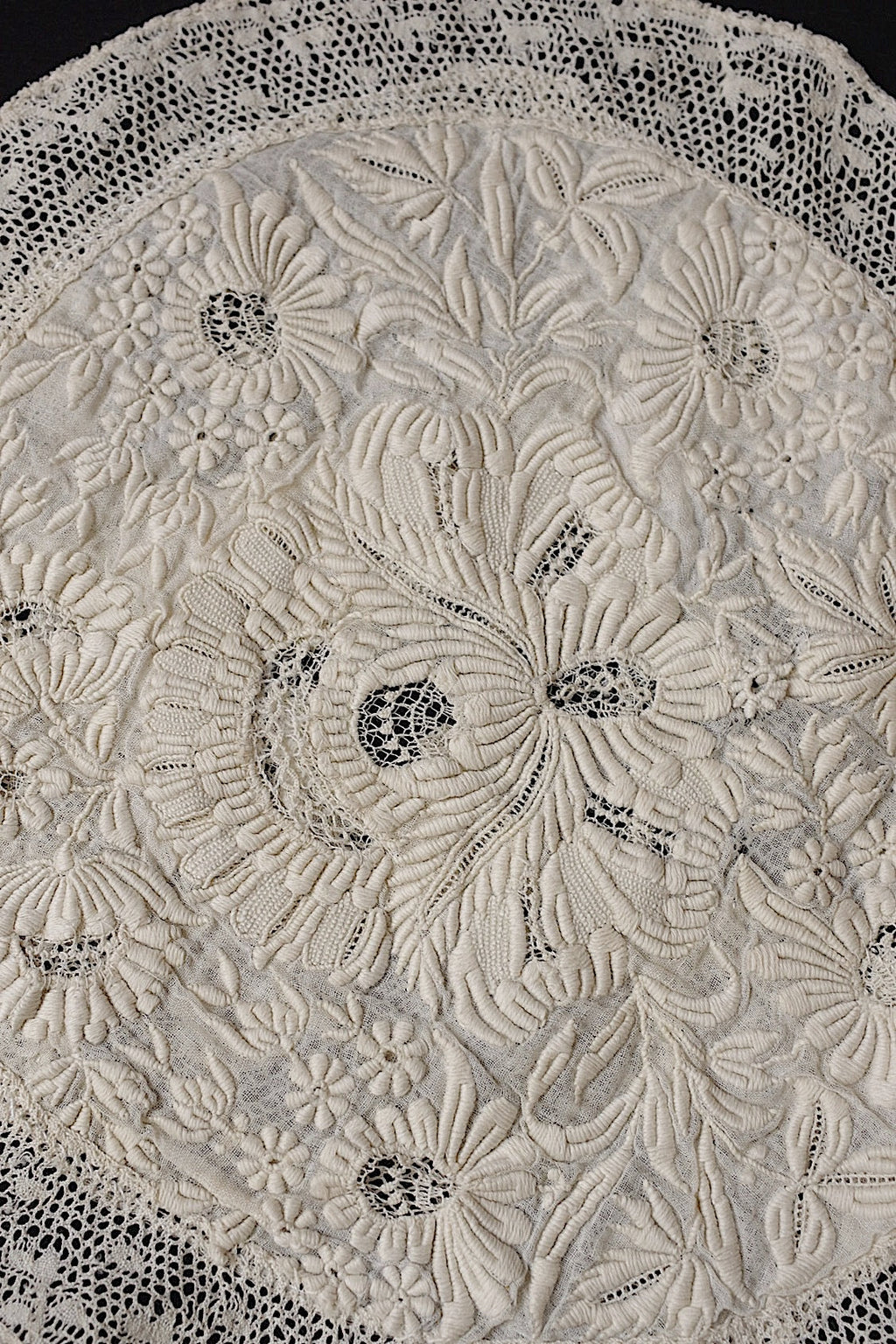 アンティークレース　dentelle antique アンティーク刺繍　３枚　3 .FR a l'epoque