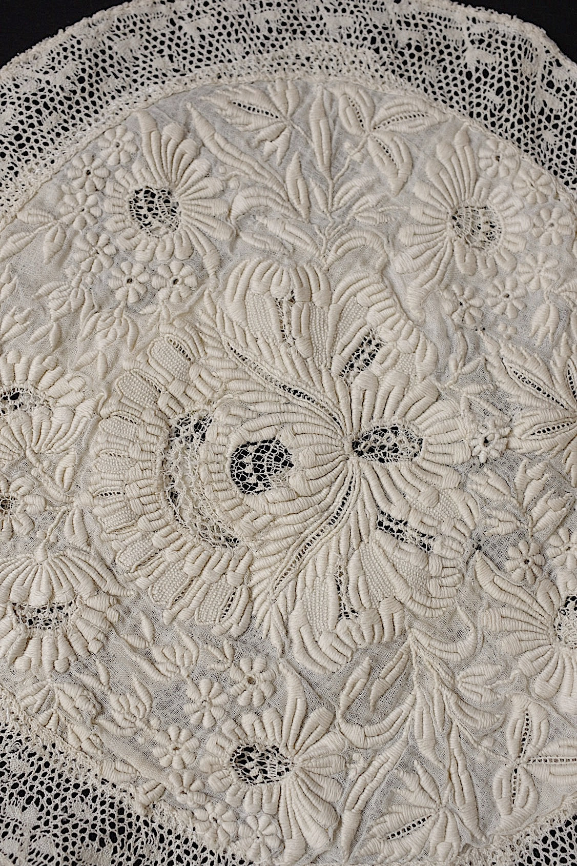 アンティークレース　dentelle antique アンティーク刺繍　３枚　3 .FR a l'epoque