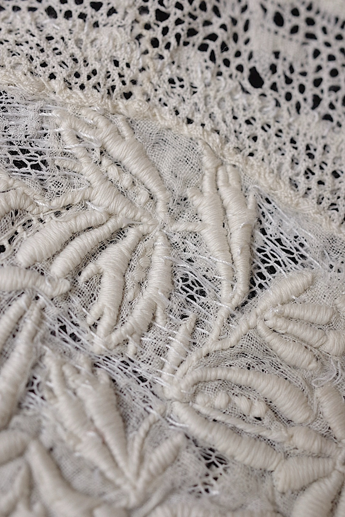 アンティークレース　dentelle antique アンティーク刺繍　３枚　3 .FR a l'epoque
