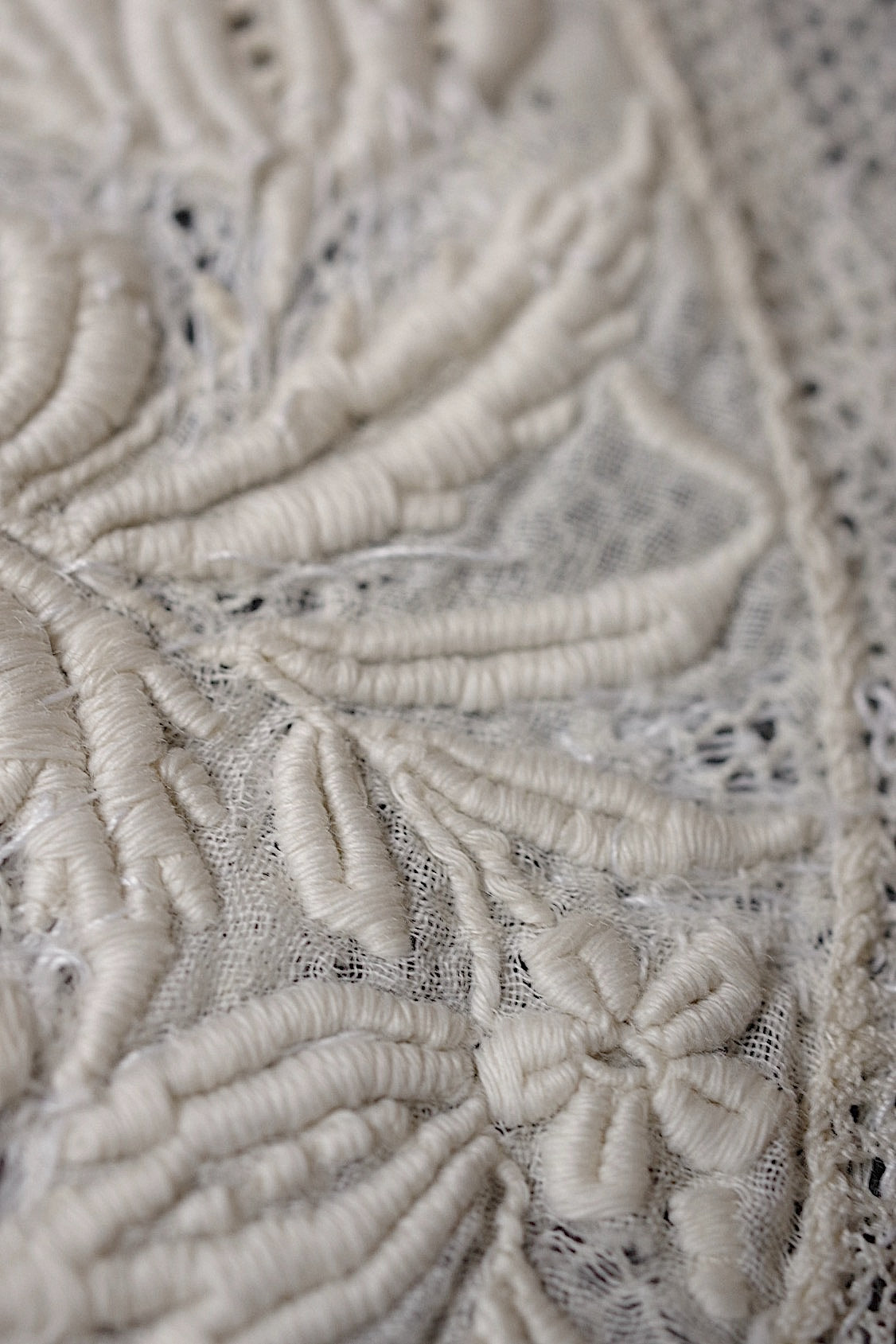 アンティークレース　dentelle antique アンティーク刺繍　３枚　3 .FR a l'epoque