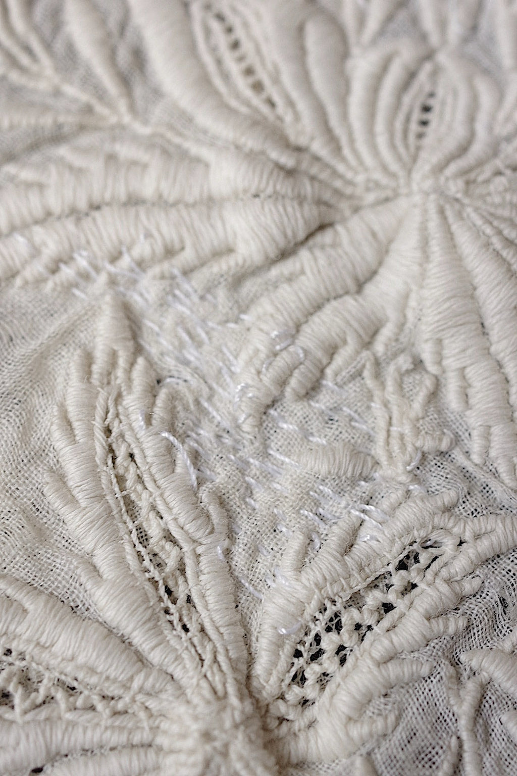 アンティークレース　dentelle antique アンティーク刺繍　３枚　4 .FR a l'epoque