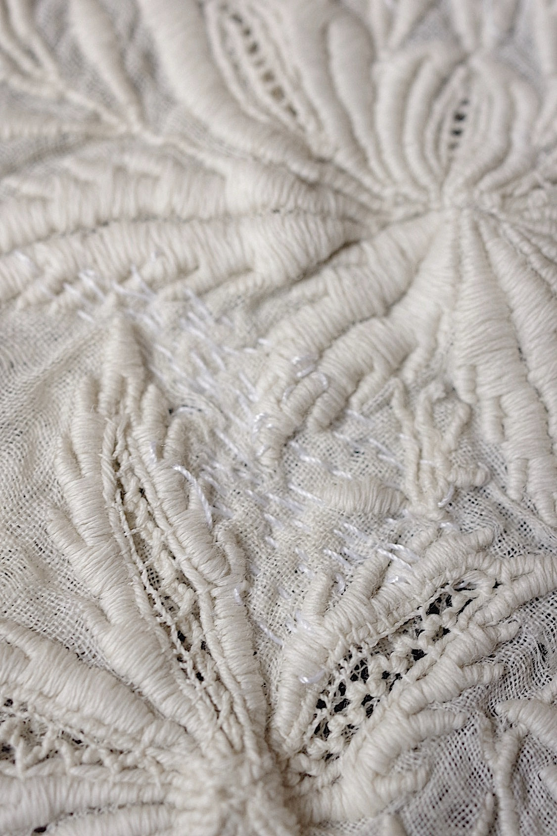アンティークレース　dentelle antique アンティーク刺繍　３枚　4 .FR a l'epoque