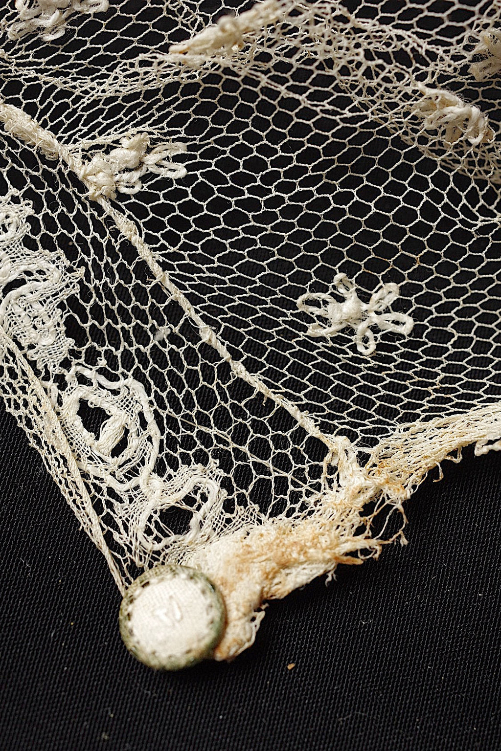 アンティークレース　dentelle antique アンティークレース　曲線　カフス .FR a l'epoque