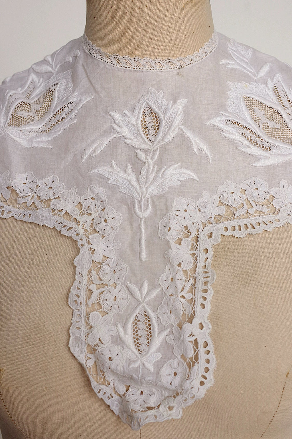 アンティークレース　dentelle antique アンティークレース　襟1 .FR a l'epoque
