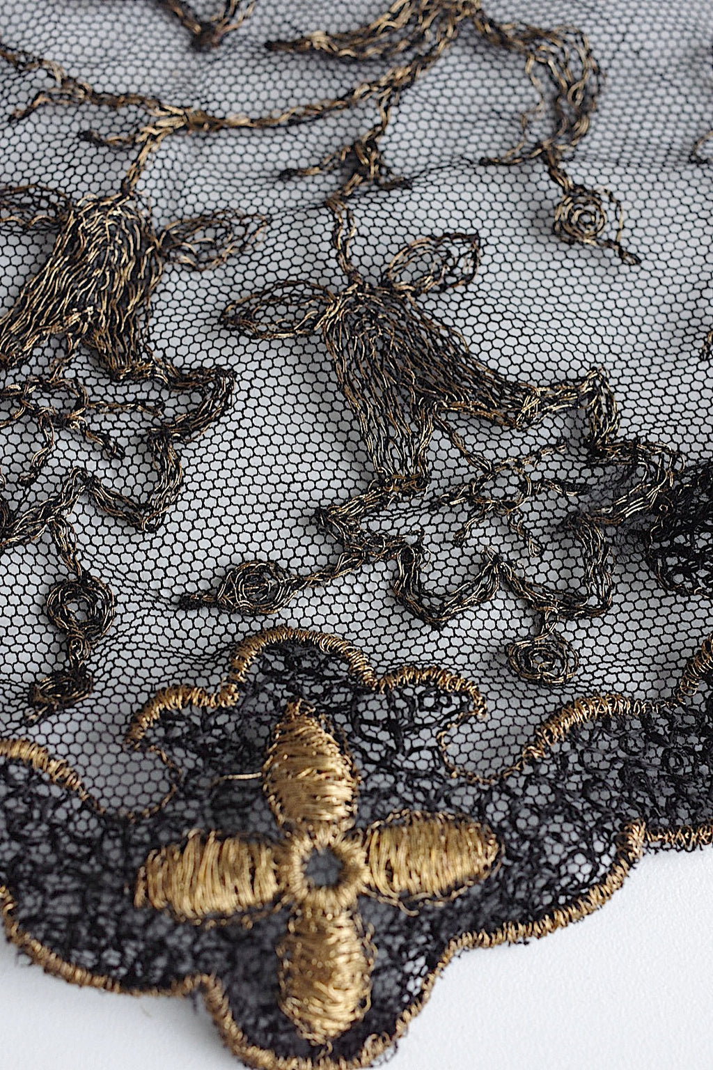 アンティークレース　dentelle antique アンティークレース　くろ　lot2 .FR a l'epoque