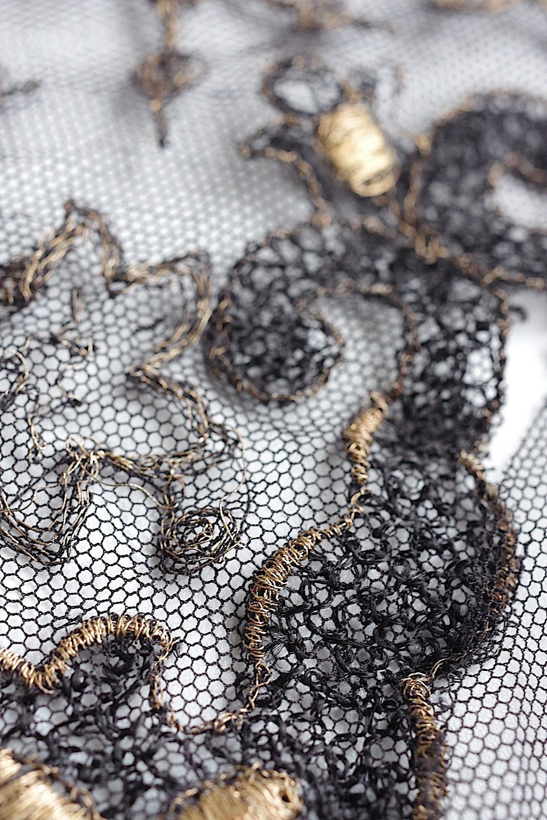 アンティークレース　dentelle antique アンティークレース　くろ　lot2 .FR a l'epoque