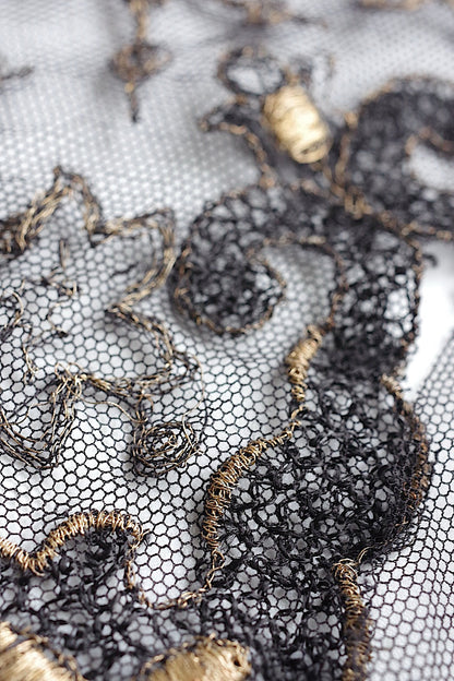 アンティークレース　dentelle antique アンティークレース　くろ　lot2 .FR a l'epoque