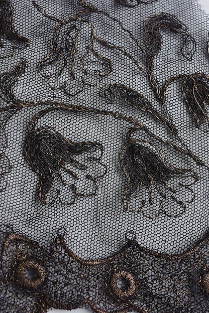 アンティークレース　dentelle antique アンティークレース　くろ　lot2 .FR a l'epoque