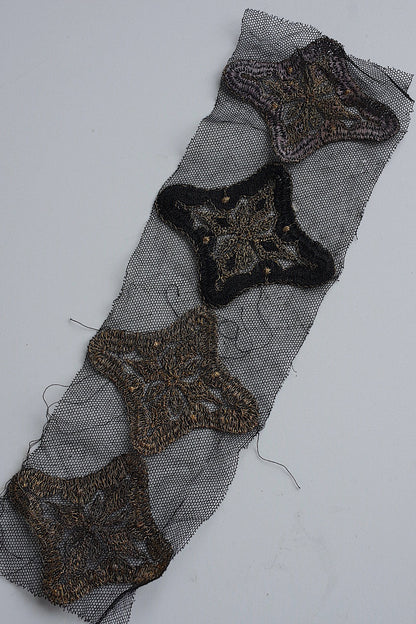 アンティークレース　dentelle antique アンティークレース　くろ　lot2 .FR a l'epoque