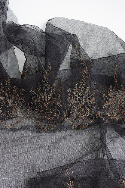 アンティークレース　dentelle antique アンティークレース　くろ　lot2 .FR a l'epoque