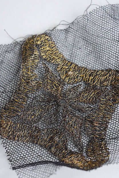 アンティークレース　dentelle antique アンティークレース　くろ　lot2 .FR a l'epoque