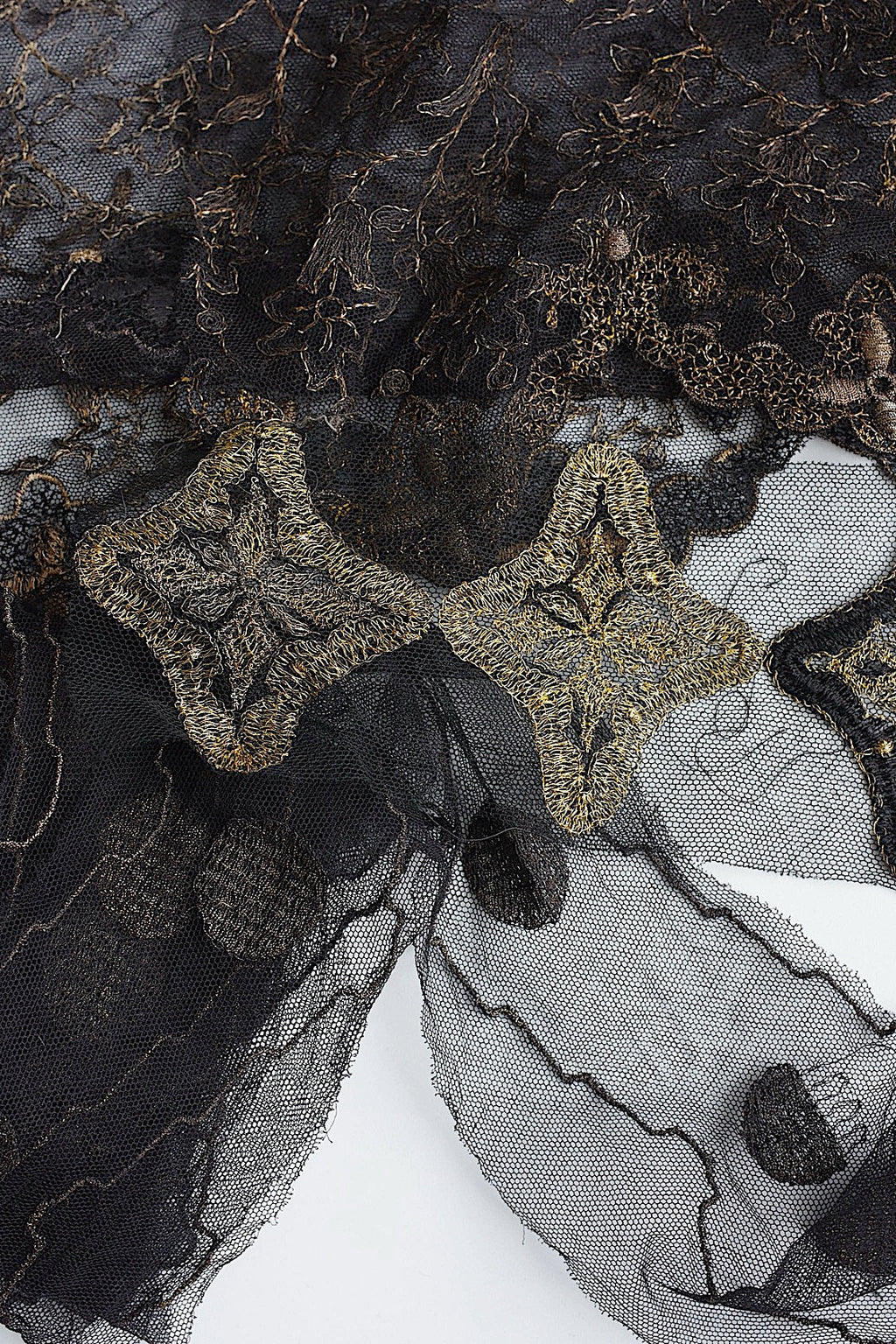 アンティークレース　dentelle antique アンティークレース　くろ　lot2 .FR a l'epoque