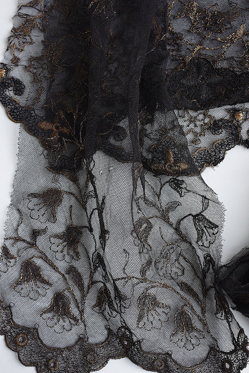 アンティークレース　dentelle antique アンティークレース　くろ　lot2 .FR a l'epoque