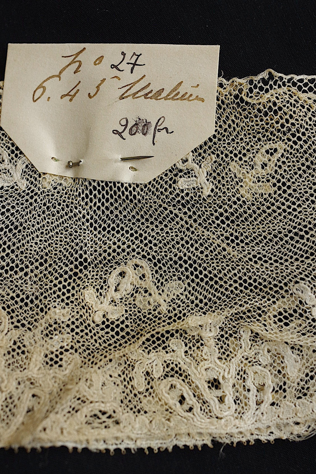 アンティークレース　dentelle antique アンティークレース　素材用　２種 .FR a l'epoque