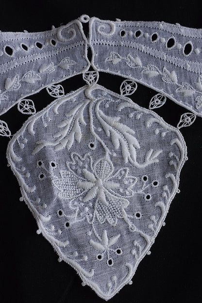 アンティークレース　dentelle antique アンティークレース　素材用　刺繍スカラップ .FR a l'epoque