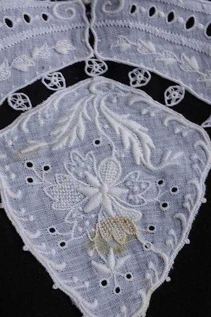 アンティークレース　dentelle antique アンティークレース　素材用　刺繍スカラップ .FR a l'epoque