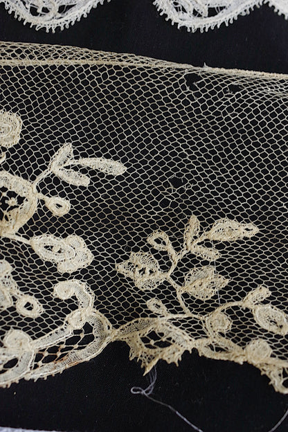 アンティークレース　dentelle antique アンティークレース　素材用　４本 .FR a l'epoque