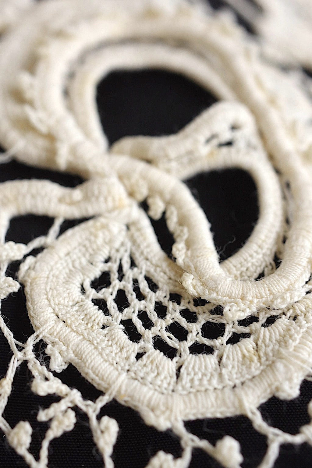 アンティークレース　dentelle antique アンティークレース　クロシェ襟 .FR a l'epoque