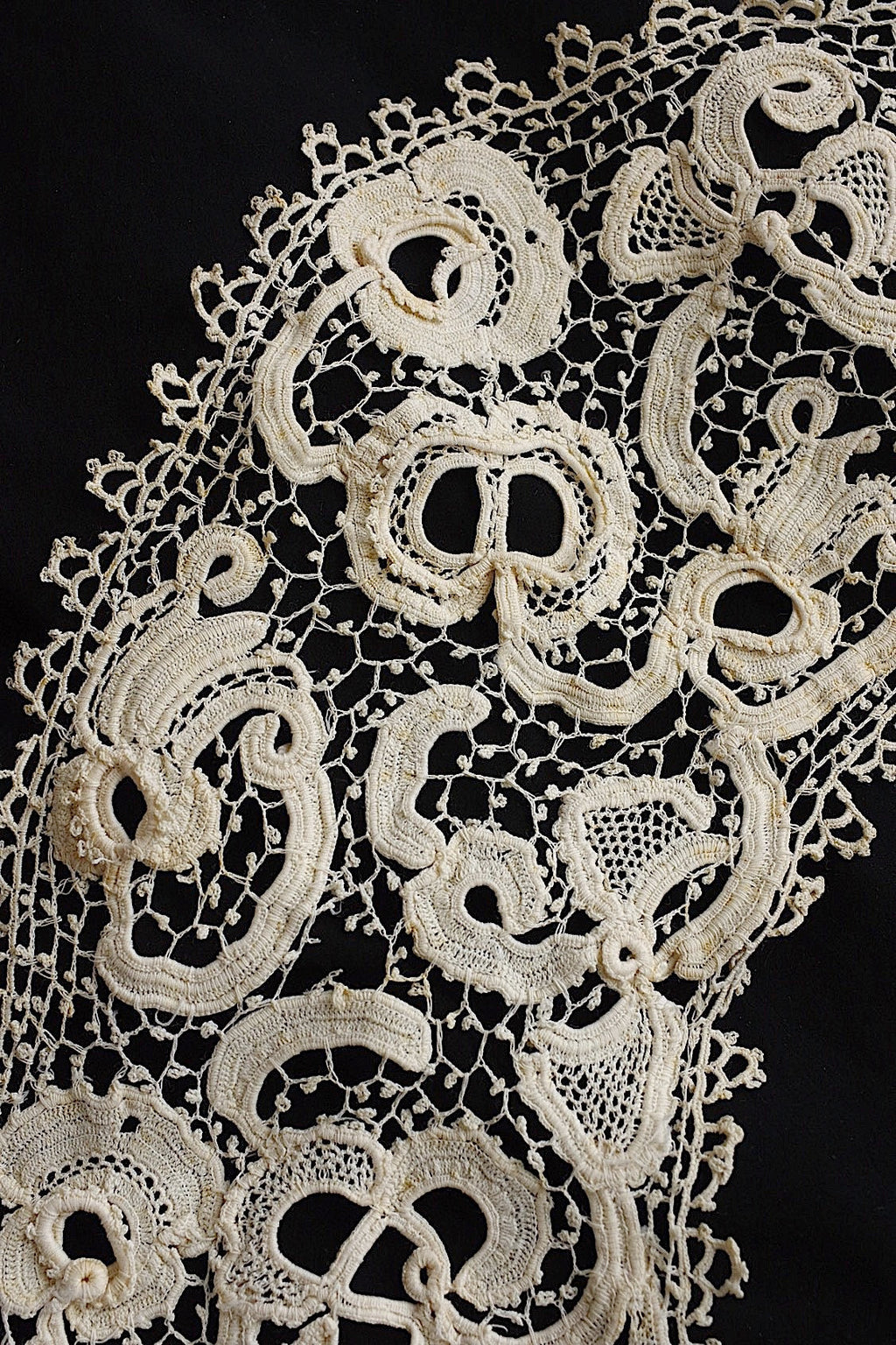 アンティークレース　dentelle antique アンティークレース　クロシェ襟 .FR a l'epoque