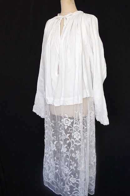 アンティーク 教会チュニック　vetement antique l'aube 2 .FR a l'epoque