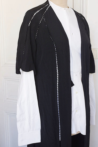 アンティーク 羽織　vetement antique くろコート　羽織 .FR a l'epoque