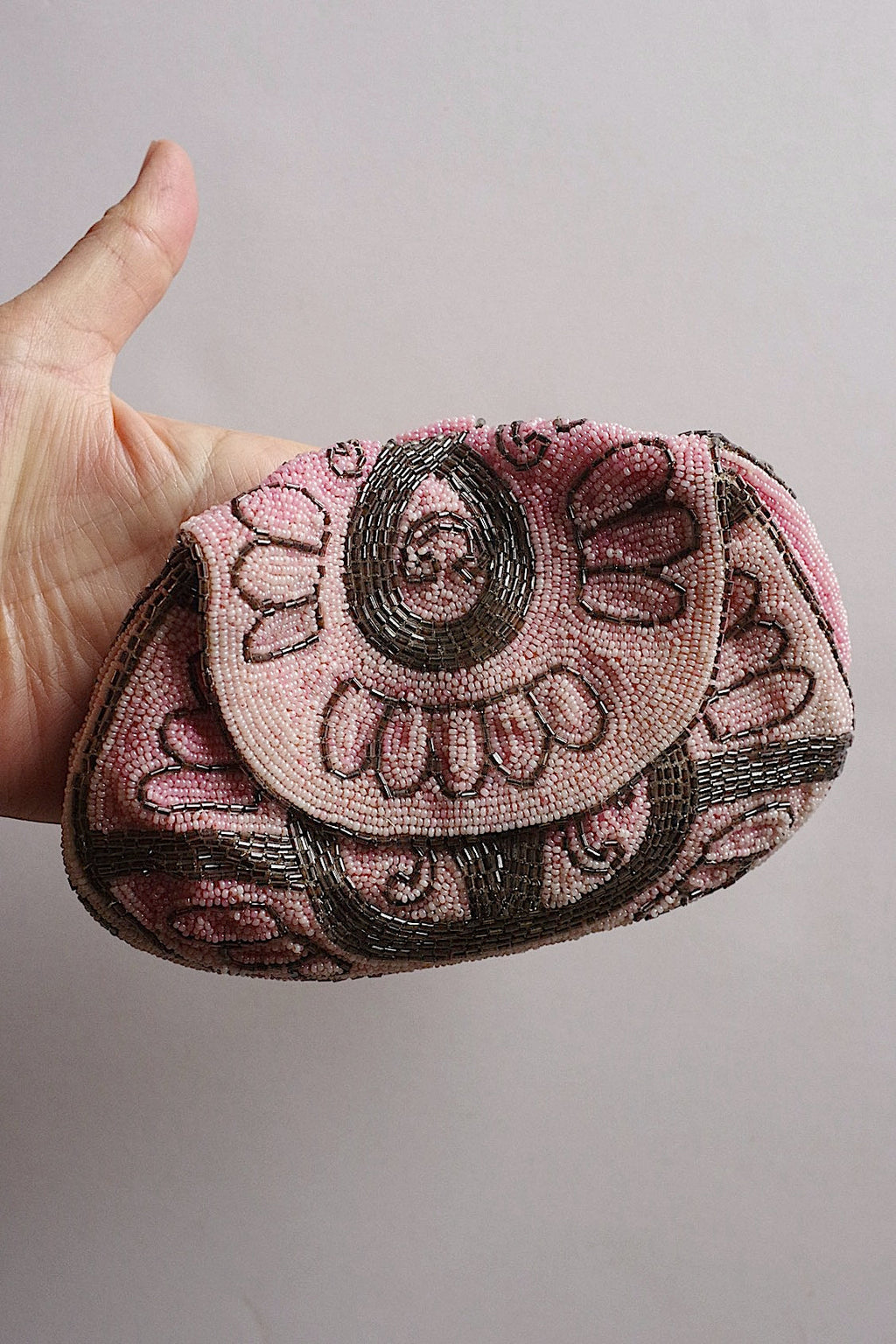 アンティークビーズポーチ　sac antique 2 .FR a l'epoque