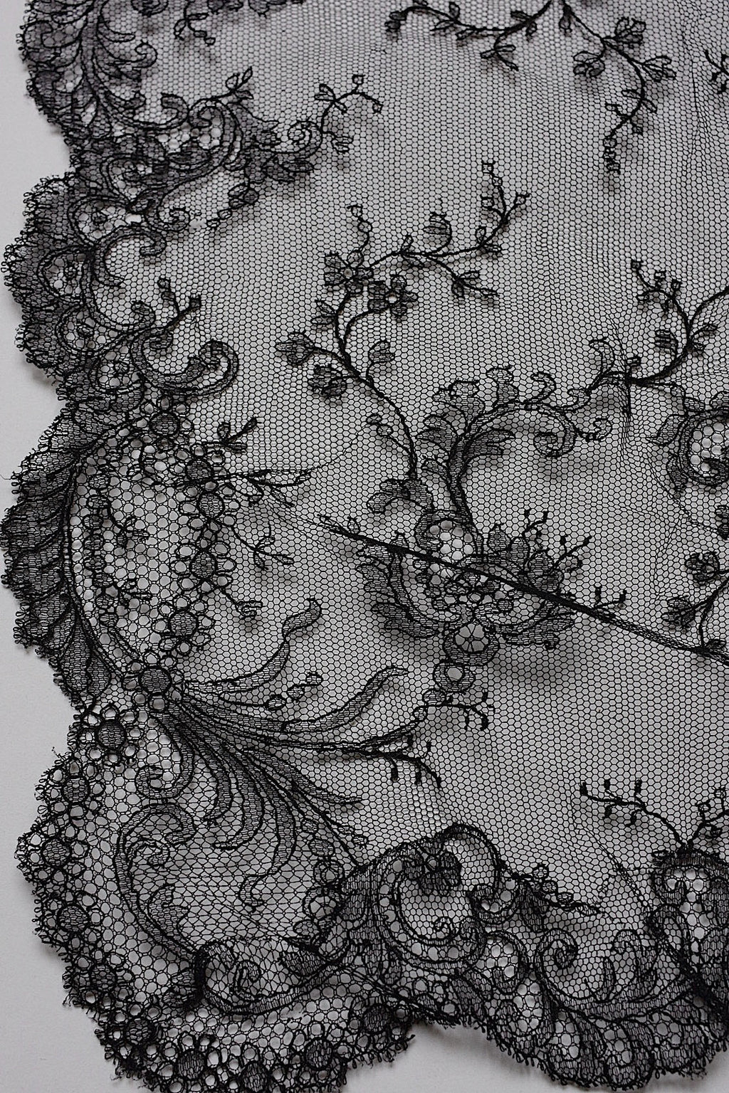 アンティークレース　dentelle antique  シャンティイレース170cm　 .FR a l'epoque