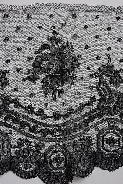 アンティークレース　dentelle antique  シャンティイレース　490cm .FR a l'epoque